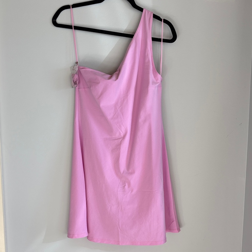 Abercrombie & Fitch One-Shoulder Pink Mini Dress